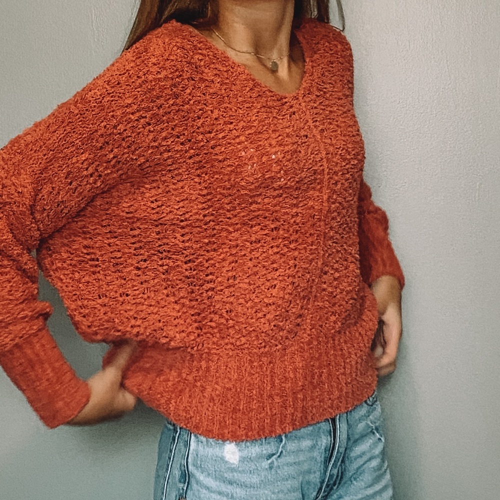 coral sweater